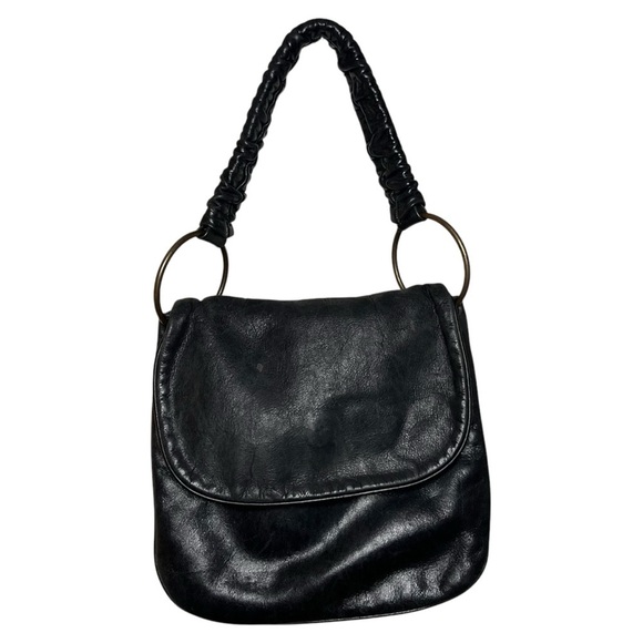 Vintage Kenneth Cole New York Y2K Leather Shoulder Bag Made in Italy - Picture 1 of 10